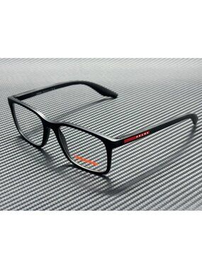 New Prada Linea Rossa Men Matte Black Eyeglasses 54-18-145